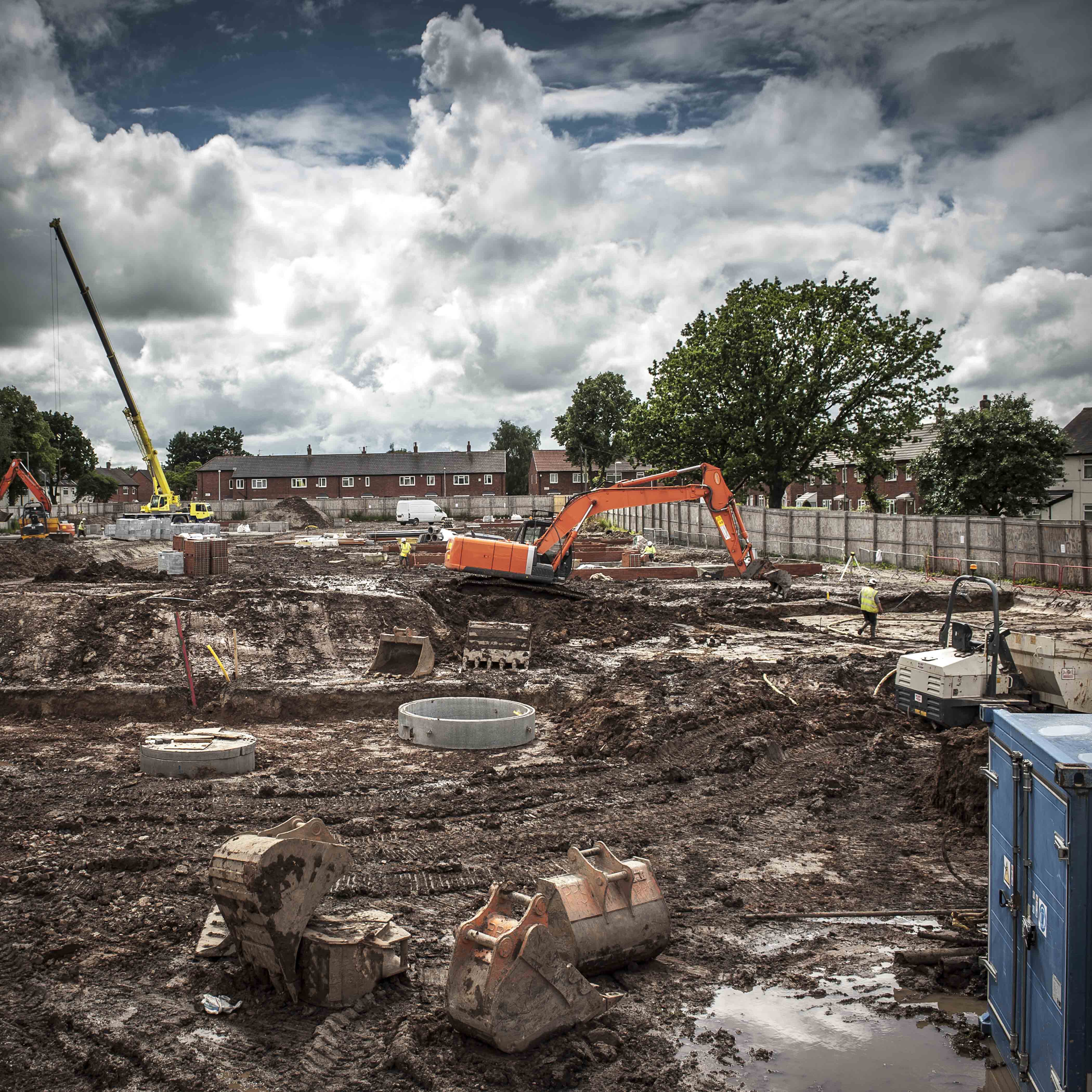 brownfield site under construction